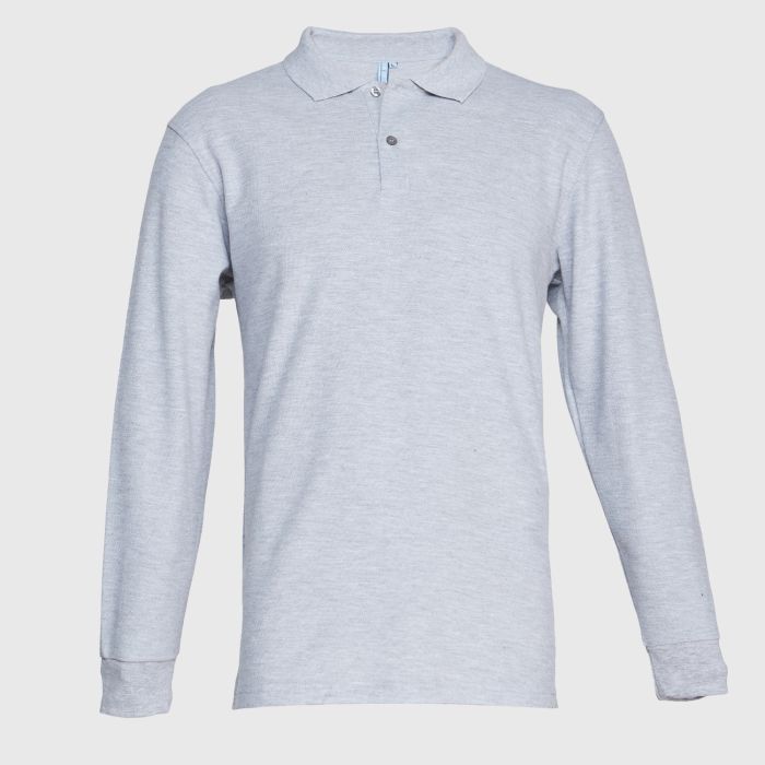 POLERA PIQUE HOMBRE MANGA LARGA - Imagen 2